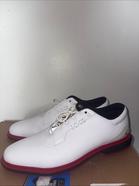 Jordan Other - Jordan Men’s White and Red Slip-On Golf Shoes size 12